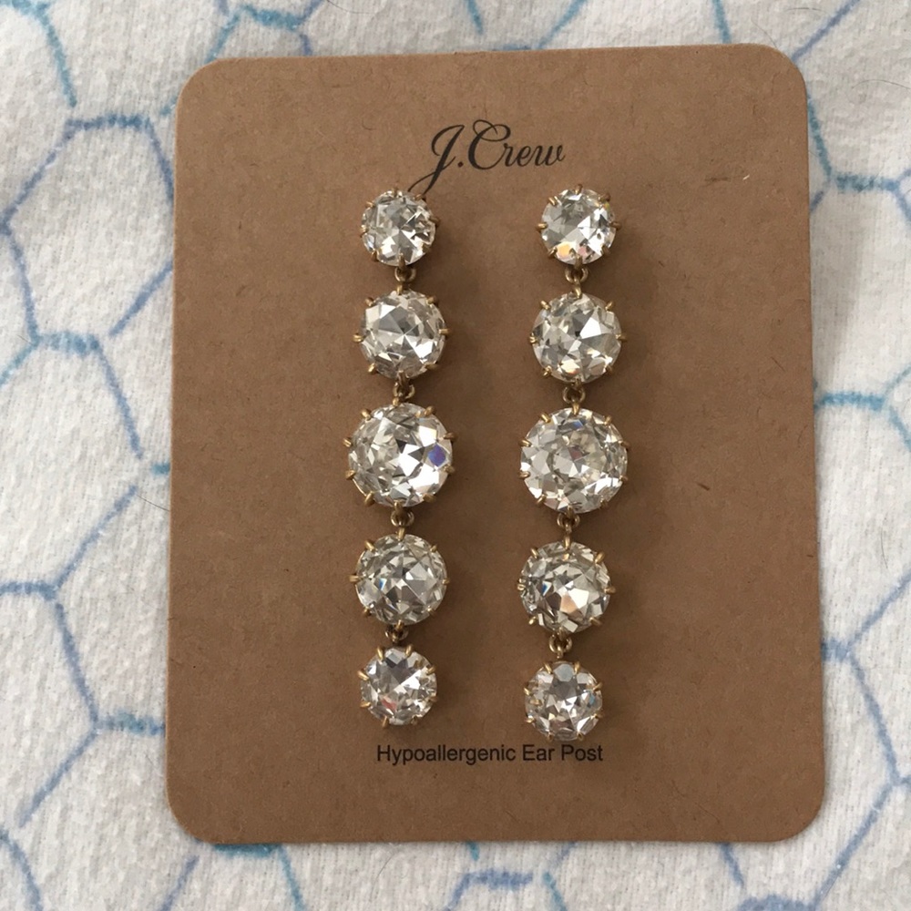 Jcrew crystal drop earrings